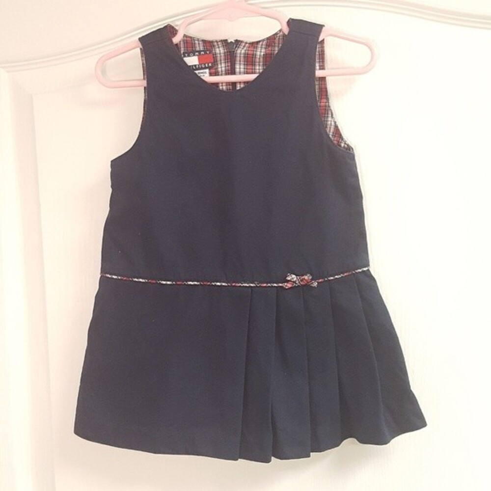 Tommy Hilfiger Navy Blue  Pleated Dress